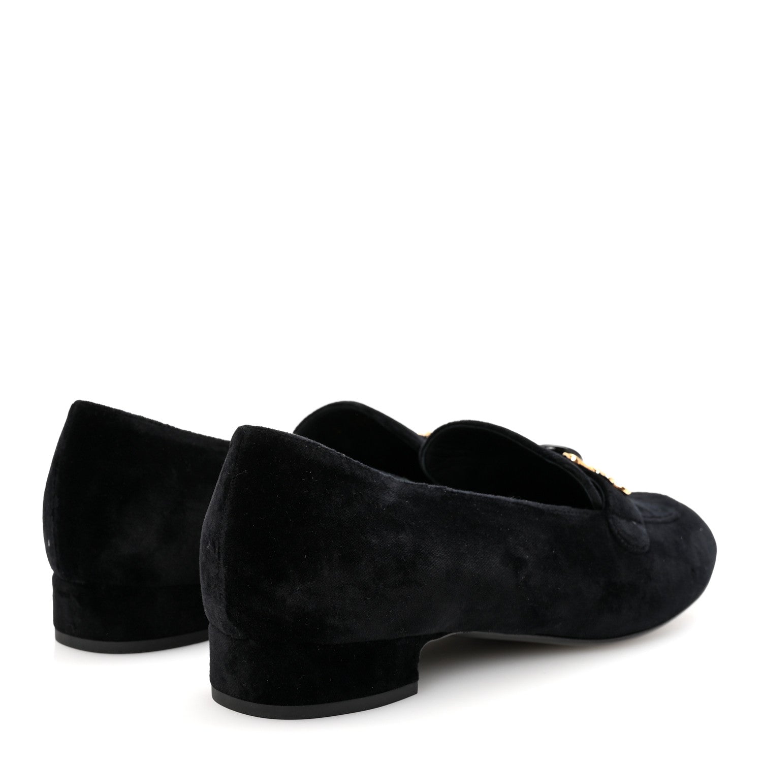 Chanel Velvet Moccasin Loafers 40 Black 5 of 9