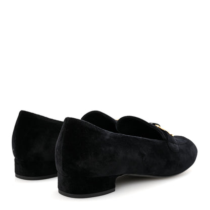 Chanel Velvet Moccasin Loafers 40 Black 5 of 9