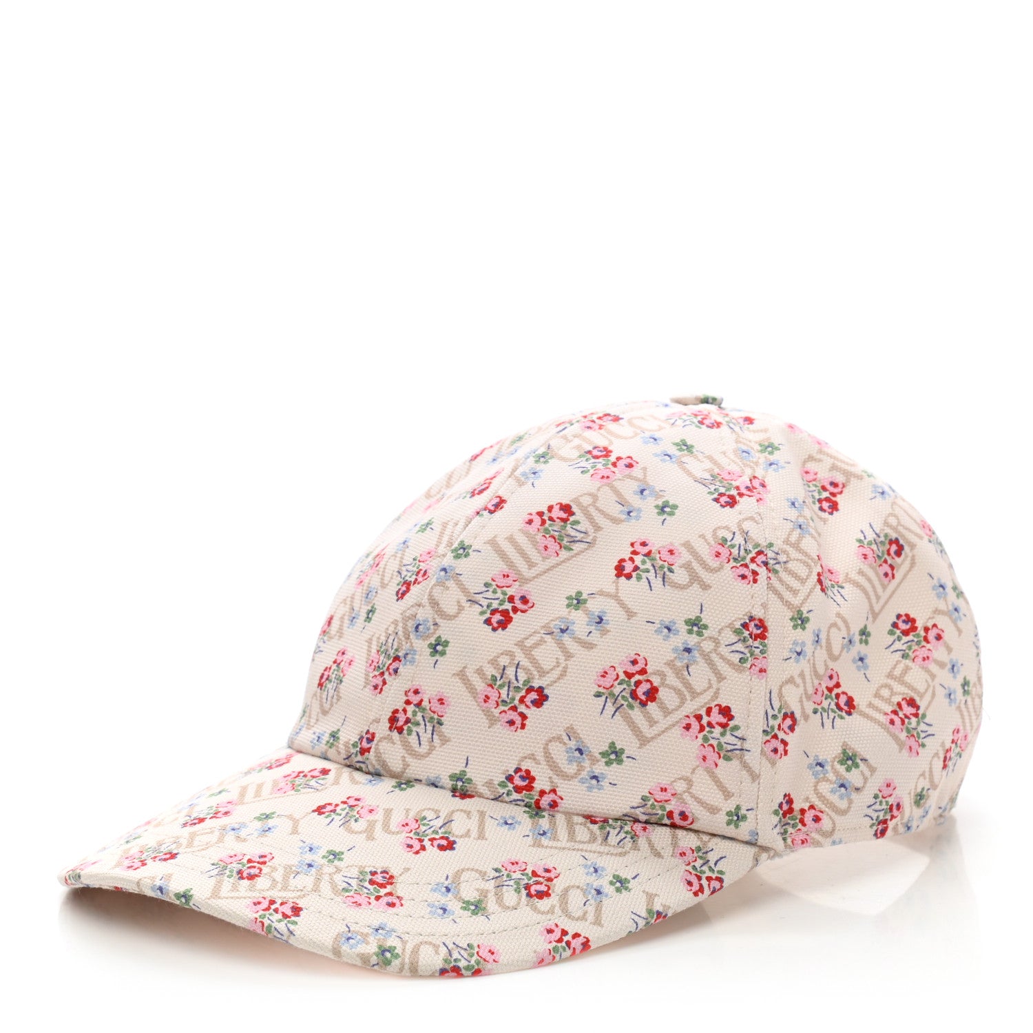 Gucci X LIBERTY OF LONDON Canvas Floral Print Baseball Hat M White 1 of 11