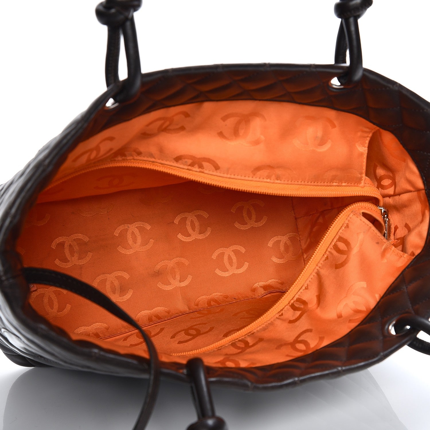 Chanel Calfskin Quilted Large Cambon Tote Brown 5 of 17