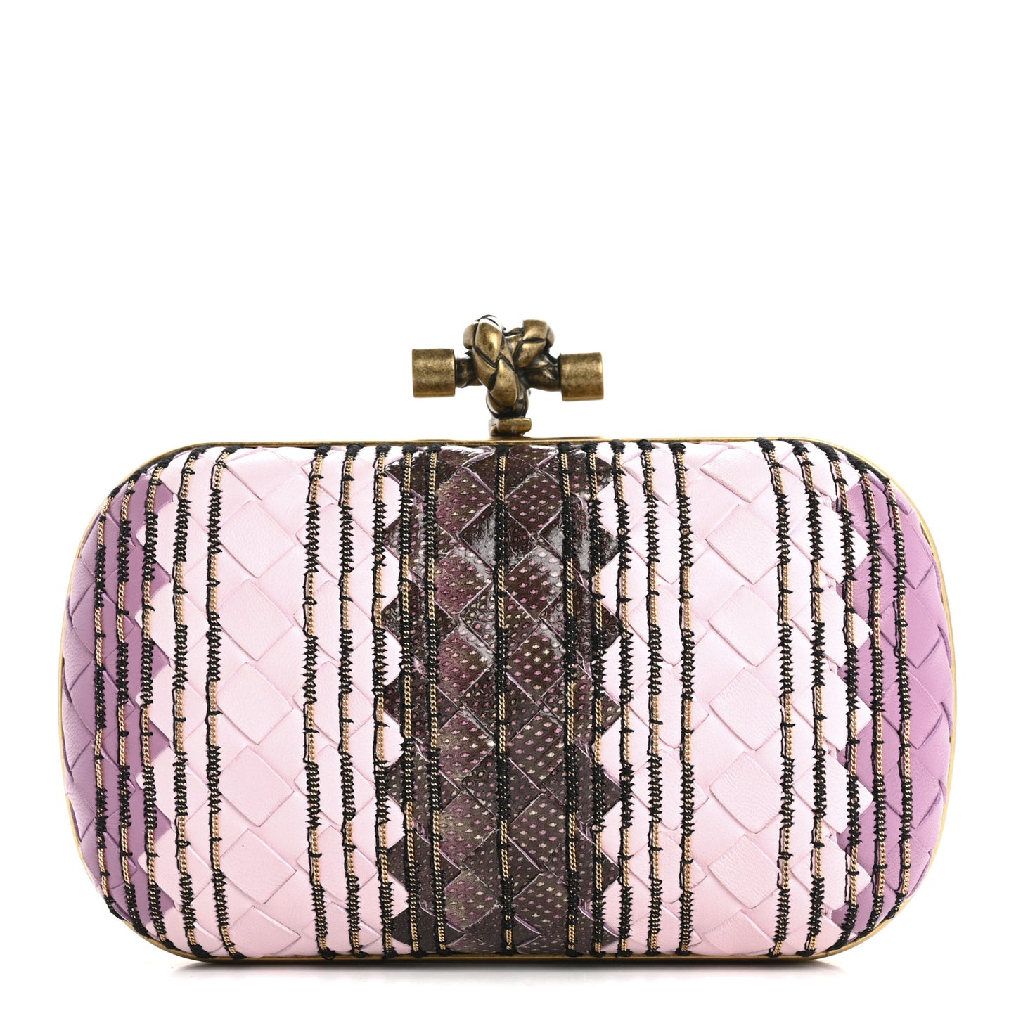 Nappa Intreccio Ayers Knot Clutch Twilight