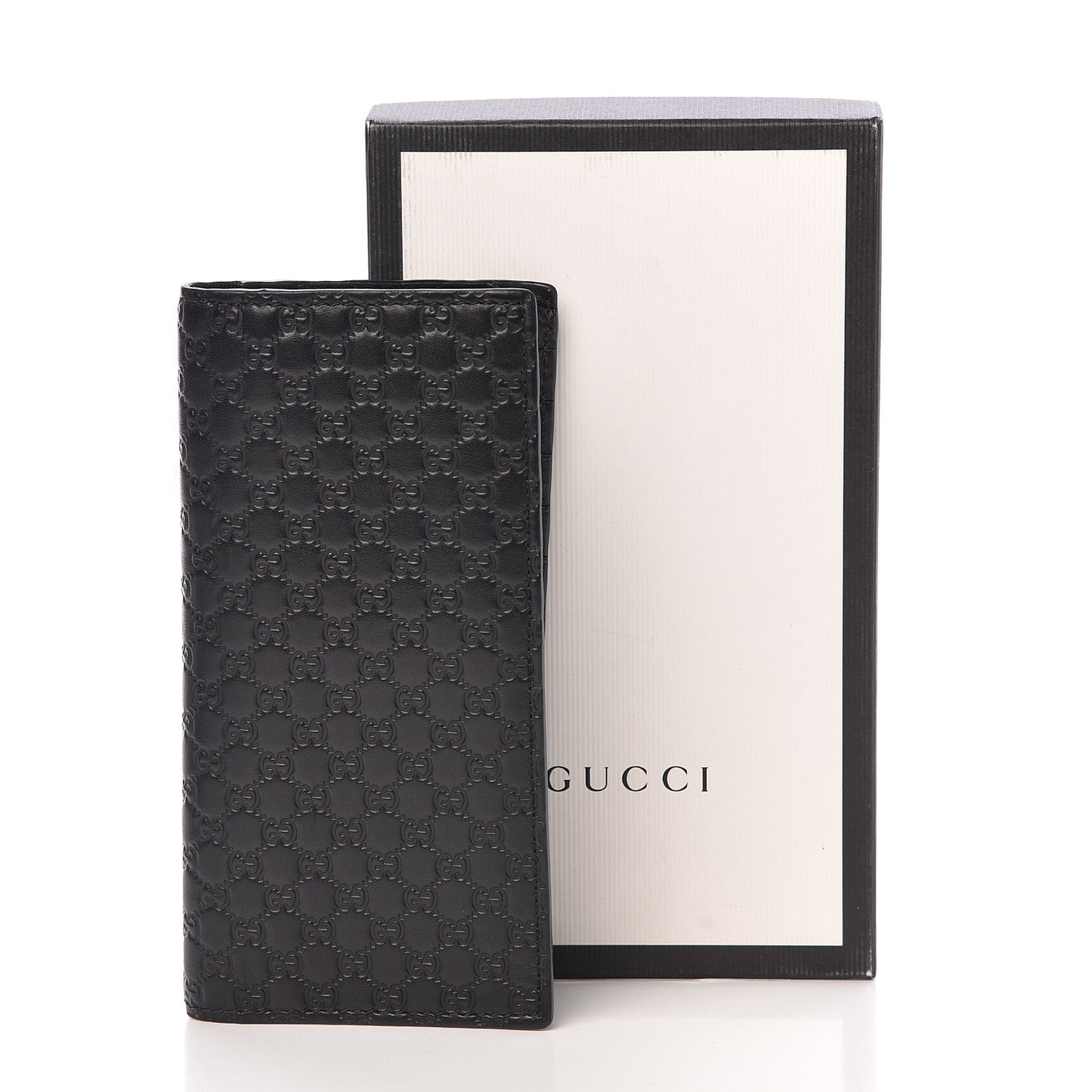 Microguccissima Bi-Fold Organizer Wallet Black