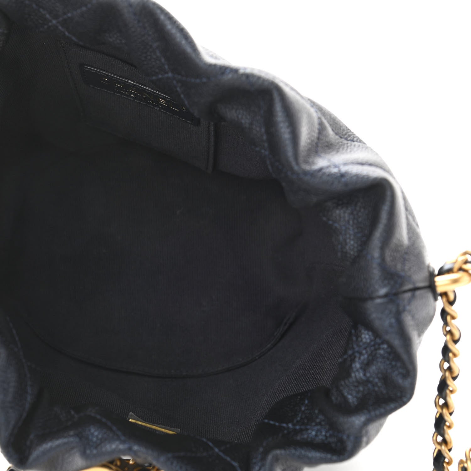 Chanel Iridescent Caviar Quilted My Perfect CC Bucket Drawstring Bag Blue 5 of 11