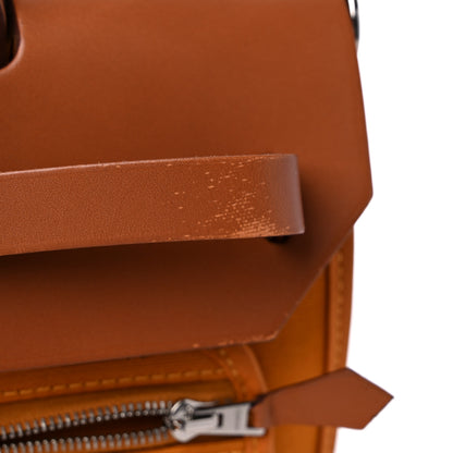 Hermes Toile Officer Vache Hunter Herbag Zip 31 PM Jaune Ambre Natural 11 of 12