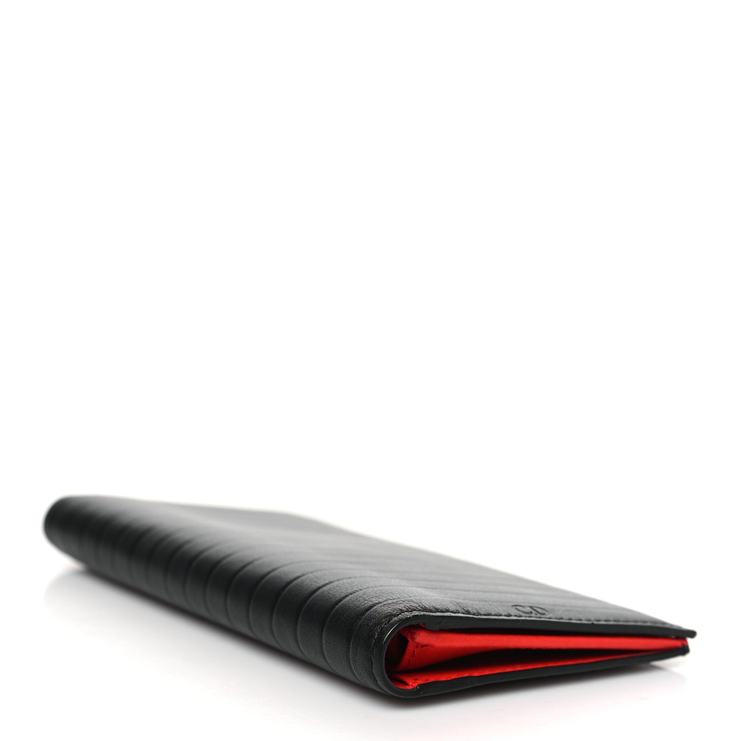 HOMME Calfskin Ribbed Wallet Black