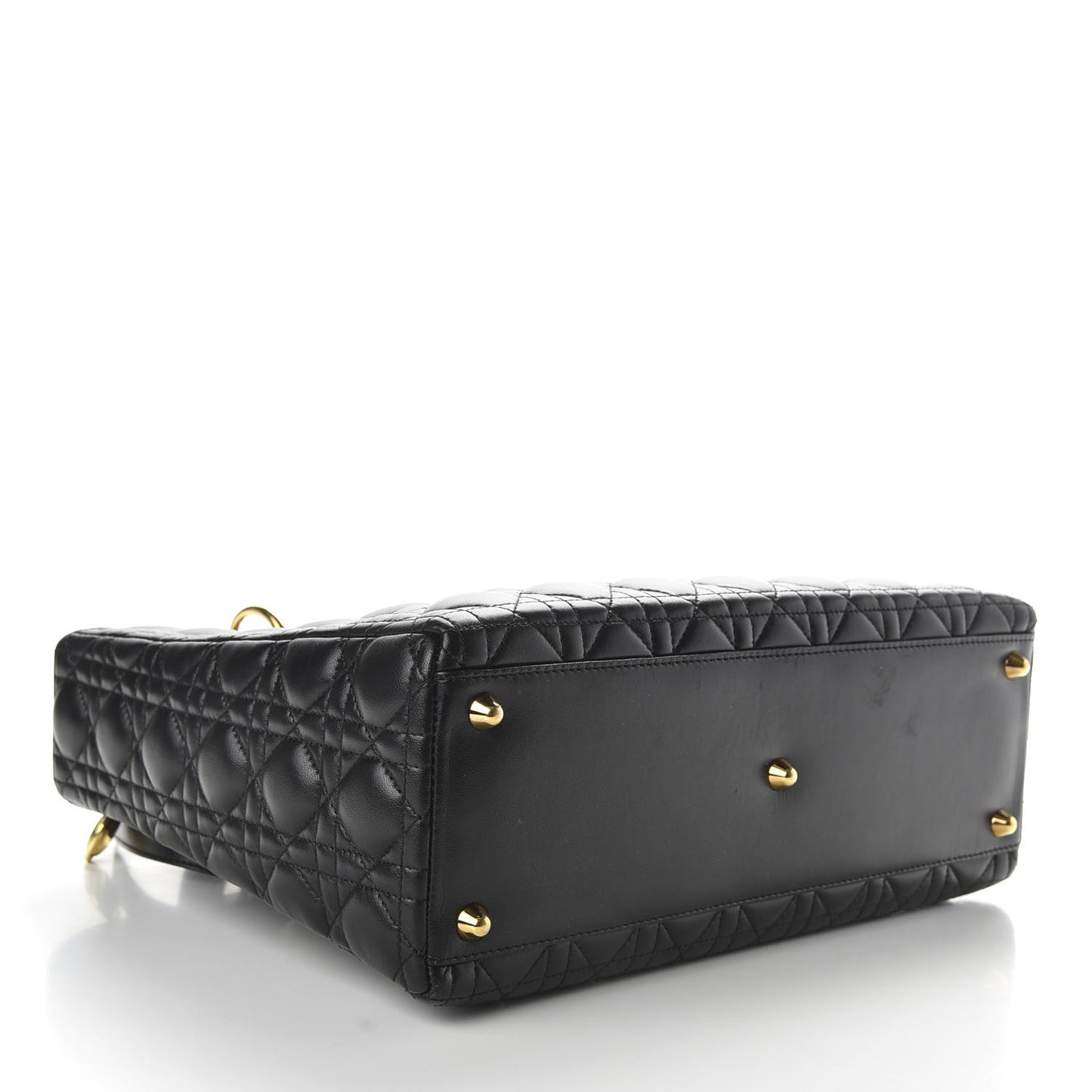 Lambskin Cannage Large Lady Dior Black