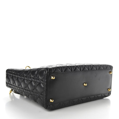 Christian Dior Lambskin Cannage Large Lady Dior Black 4 of 10