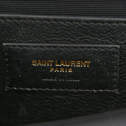 Saint Laurent Grain De Poudre Small Monogram Kate Satchel Black 6 of 9