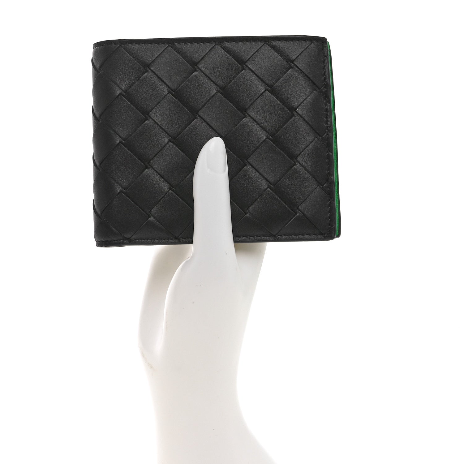 Bottega Veneta Nappa Intrecciato Bi-Fold Wallet Black Parakeet 2 of 8
