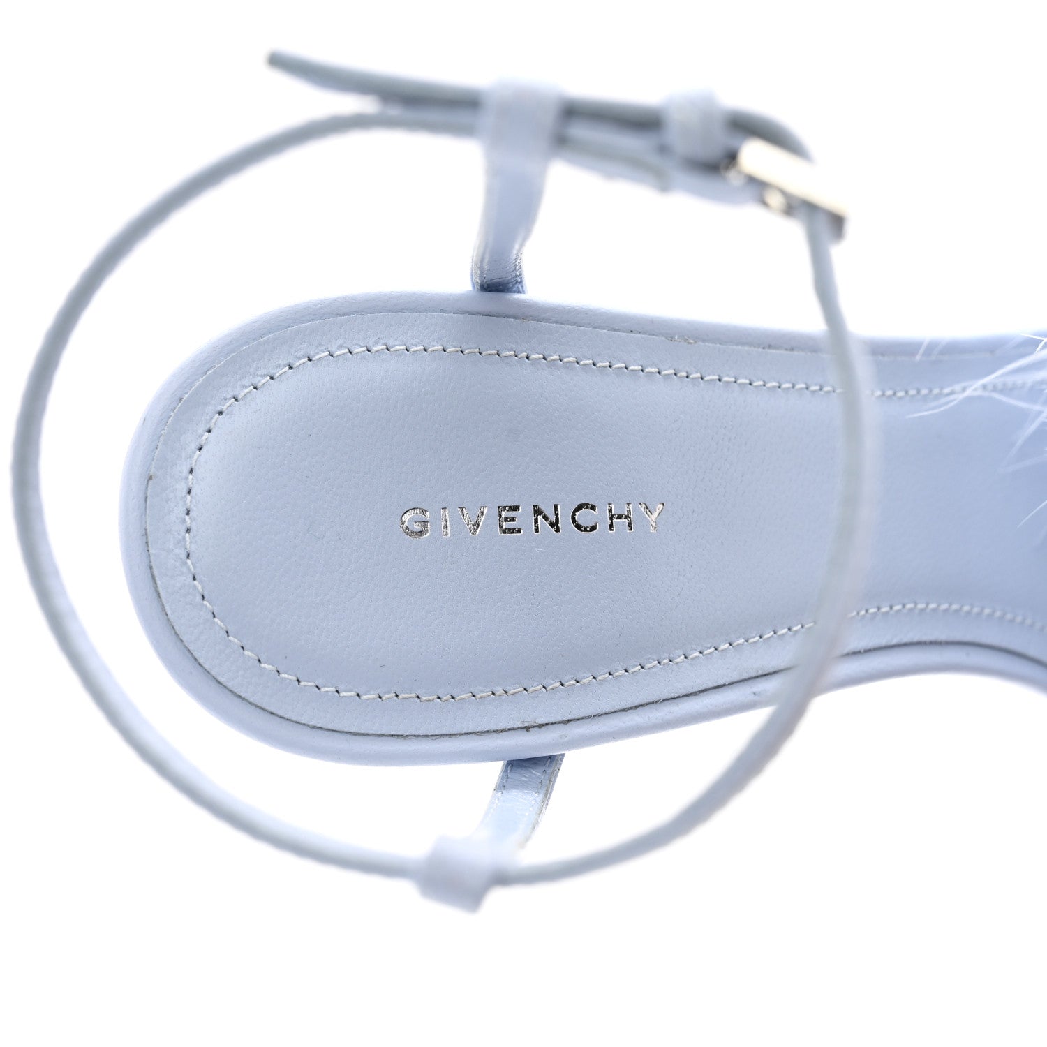 Givenchy Smooth Nappa Feather G Cube 105mm Sandals 36 Cornflower 7 of 8
