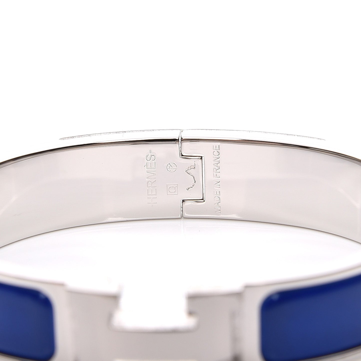 Narrow Enamel Clic Clac H Bracelet PM Bleu Royal
