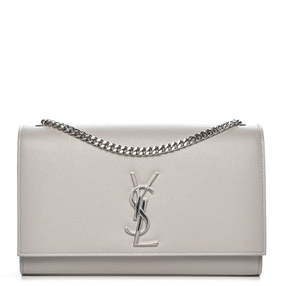 Saint Laurent Grain De Poudre Medium Classic Monogram Kate Satchel Souris 1 of 6