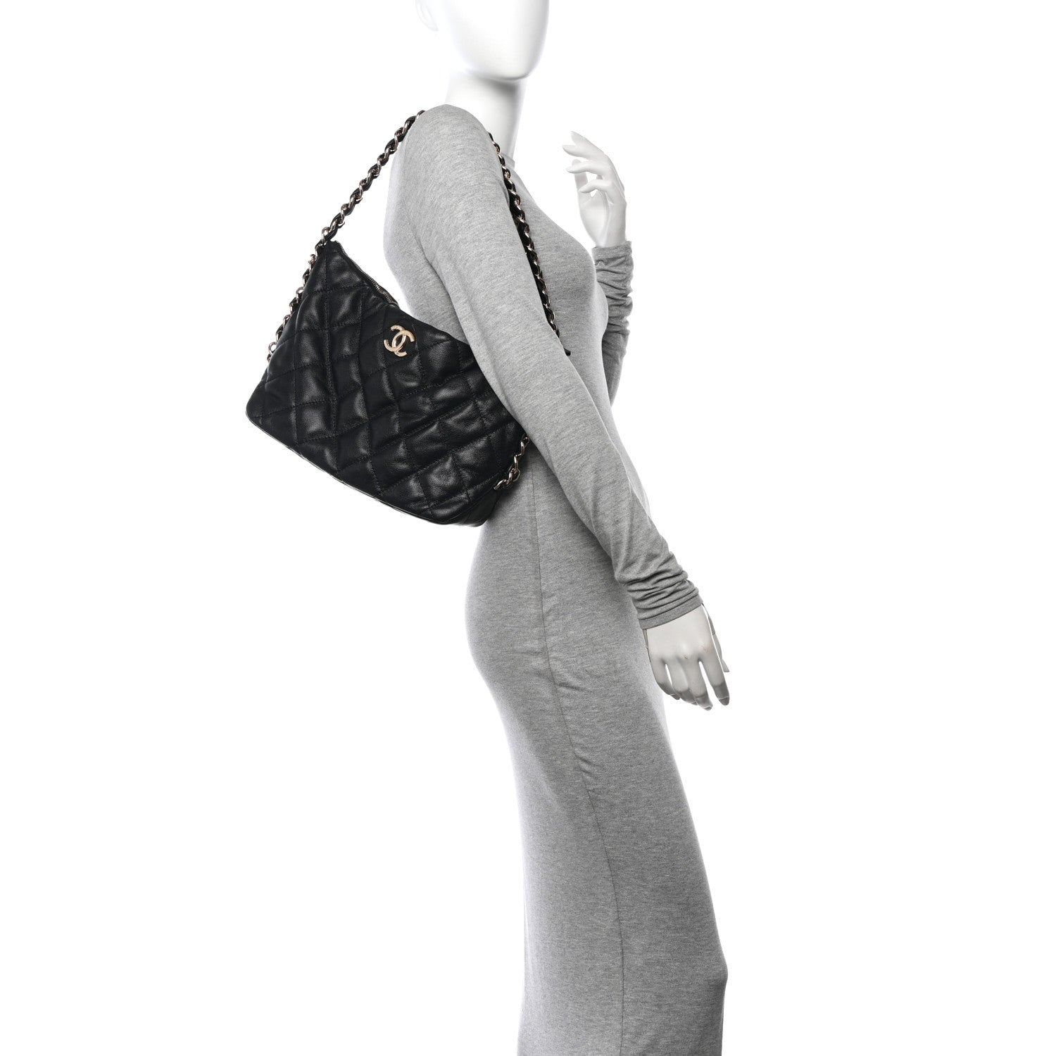 Chanel Caviar Quilted Daylight Hobo Black 2 of 11