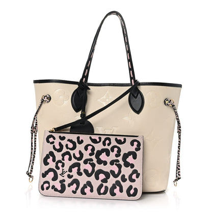 Louis Vuitton Empreinte Monogram Giant Wild at Heart Neverfull MM Creme 3 of 11