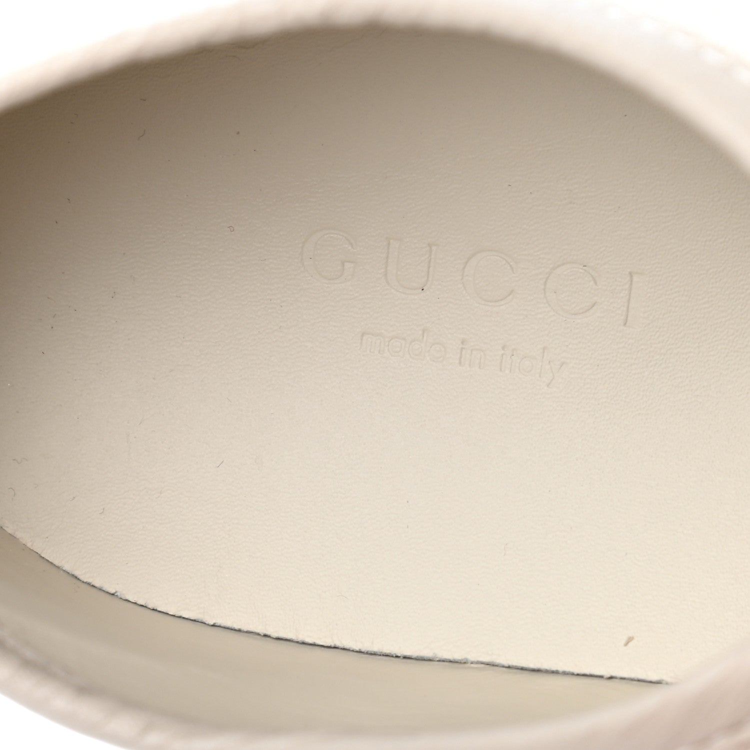 Gucci Washed Cotton GG Monogram Calfskin Womens Low Top Sneakers 36.5 White Mystic White Great White 7 of 10