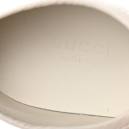Gucci Washed Cotton GG Monogram Calfskin Womens Low Top Sneakers 36.5 White Mystic White Great White 7 of 10