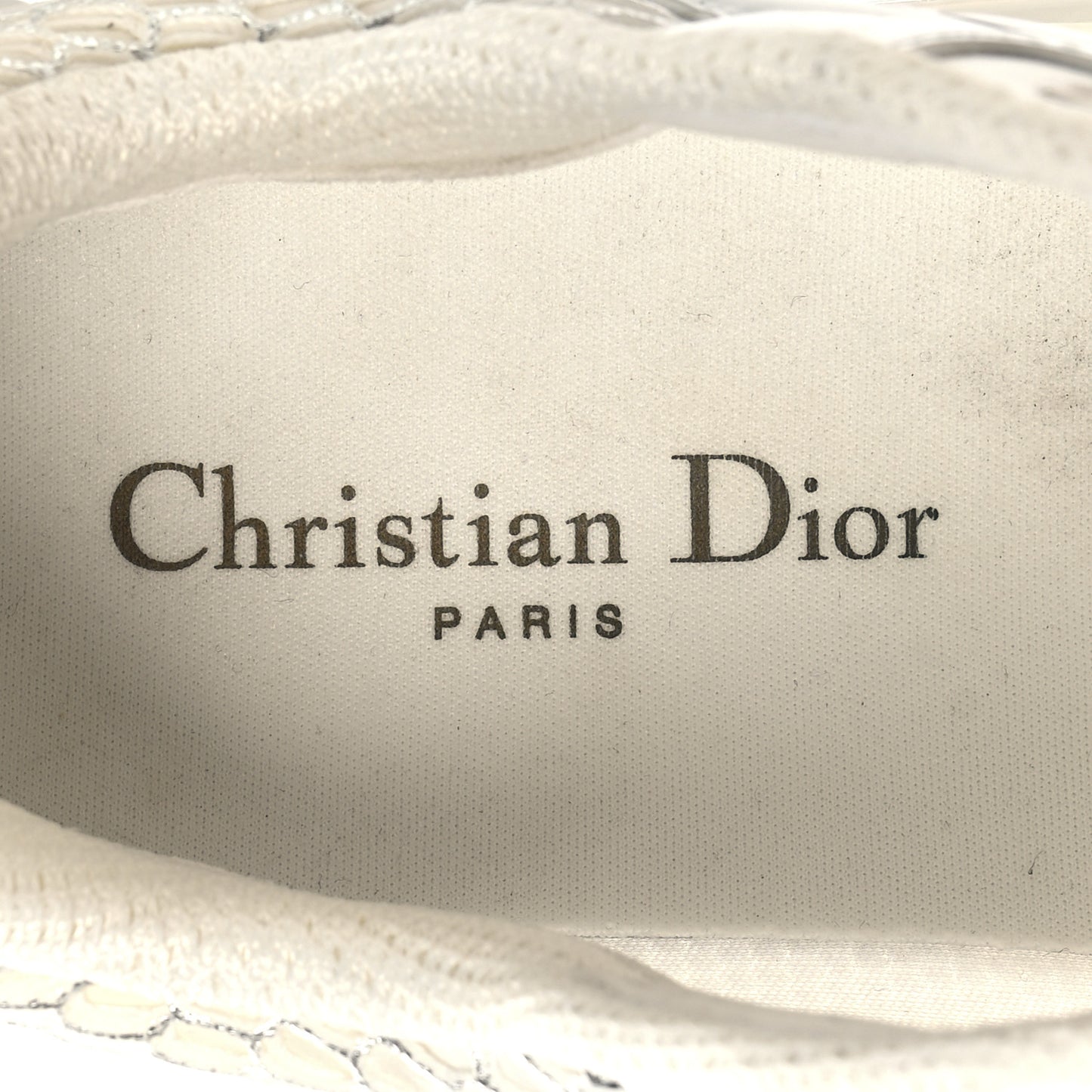 Matte Technical Fabric Mesh Dior Vibe Sneakers 39 White Silver