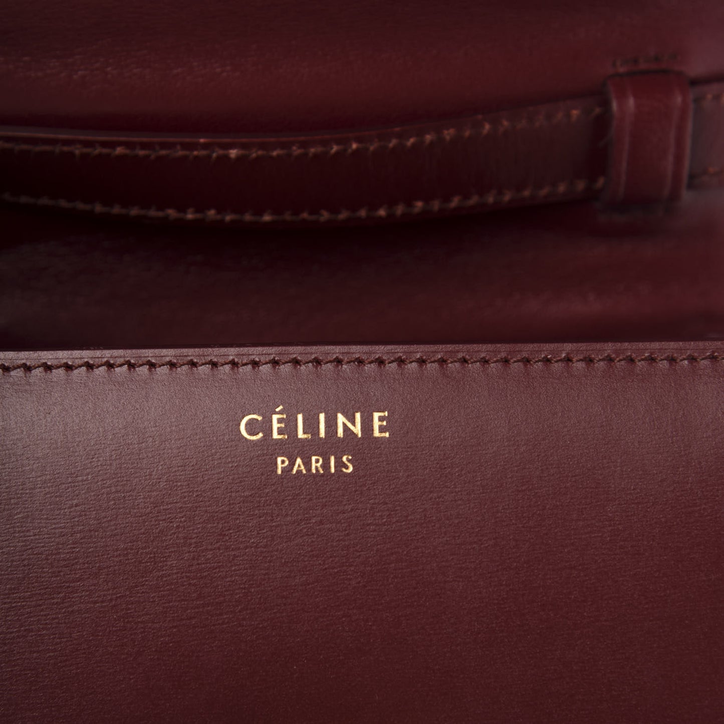 Box Calfskin Small Classic Box Flap Bag Burgundy