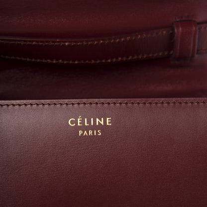Celine Box Calfskin Small Classic Box Flap Bag Burgundy 6 of 11