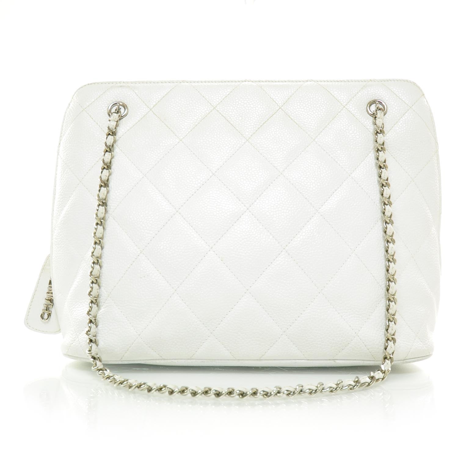 Chanel Caviar Quilted Shoulder Bag White 1 of 10
