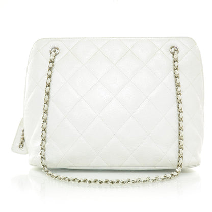 Chanel Caviar Quilted Shoulder Bag White 1 of 10