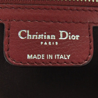 Christian Dior Coated Canvas Cannage Medium Panarea Tote Raspberry Red 7 of 9