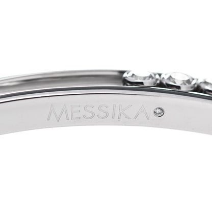 Messika 18K White Gold Diamond Thin Move Bangle Bracelet 5 of 6