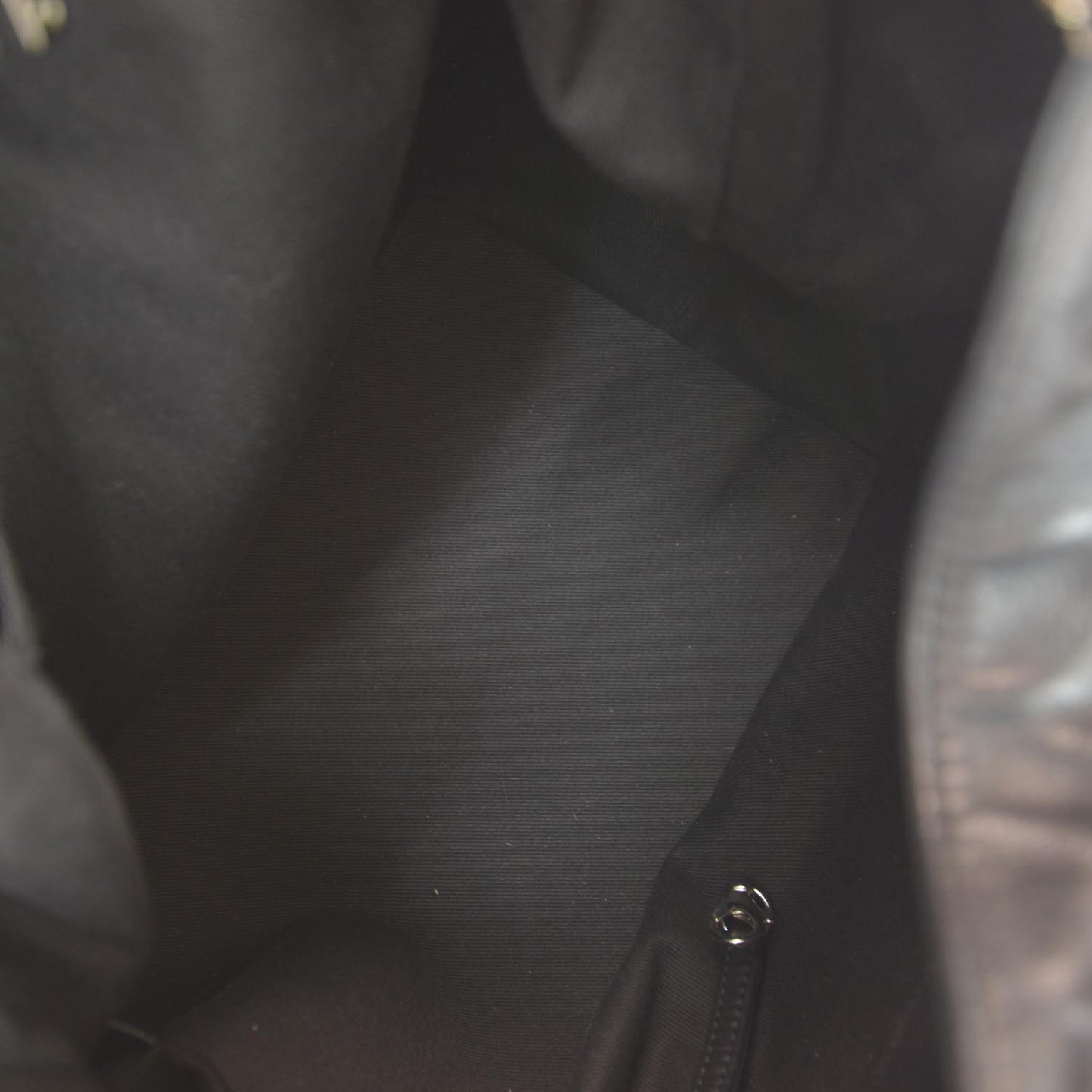 Lambskin Drawstring CC Bucket Bag Black