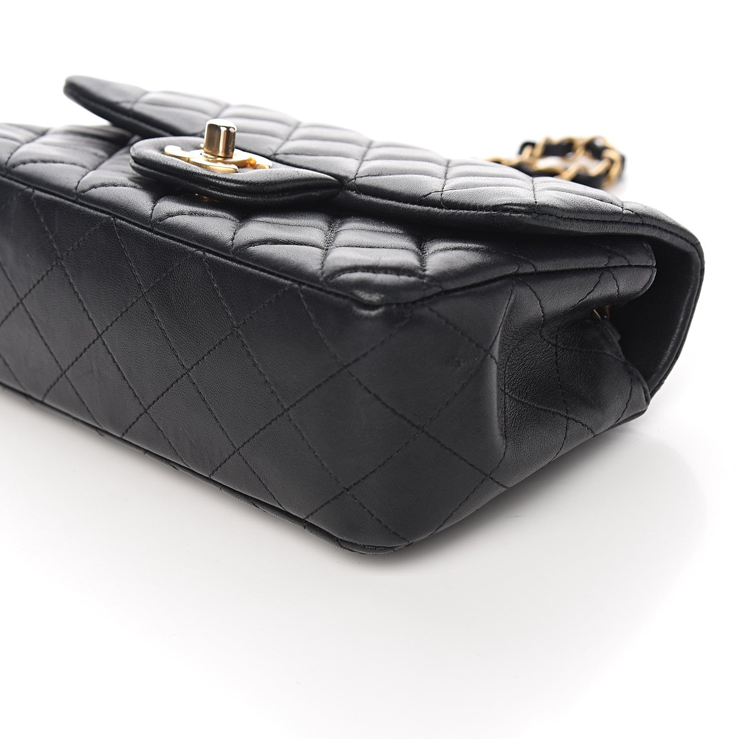 Chanel Lambskin Quilted Mini Rectangular Flap Black 8 of 11