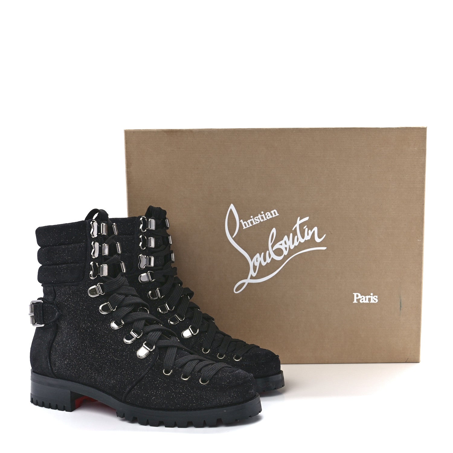 Christian Louboutin Crosta Star Who Runs Flat Boots 36.5 Black 8 of 8