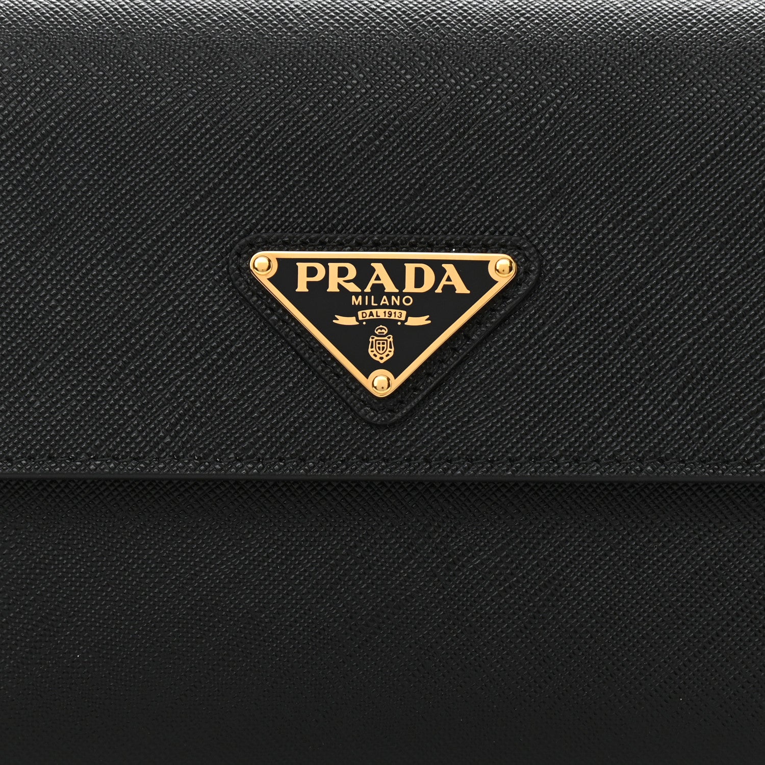 Prada Saffiano Wallet With Shoulder Strap Black 8 of 11