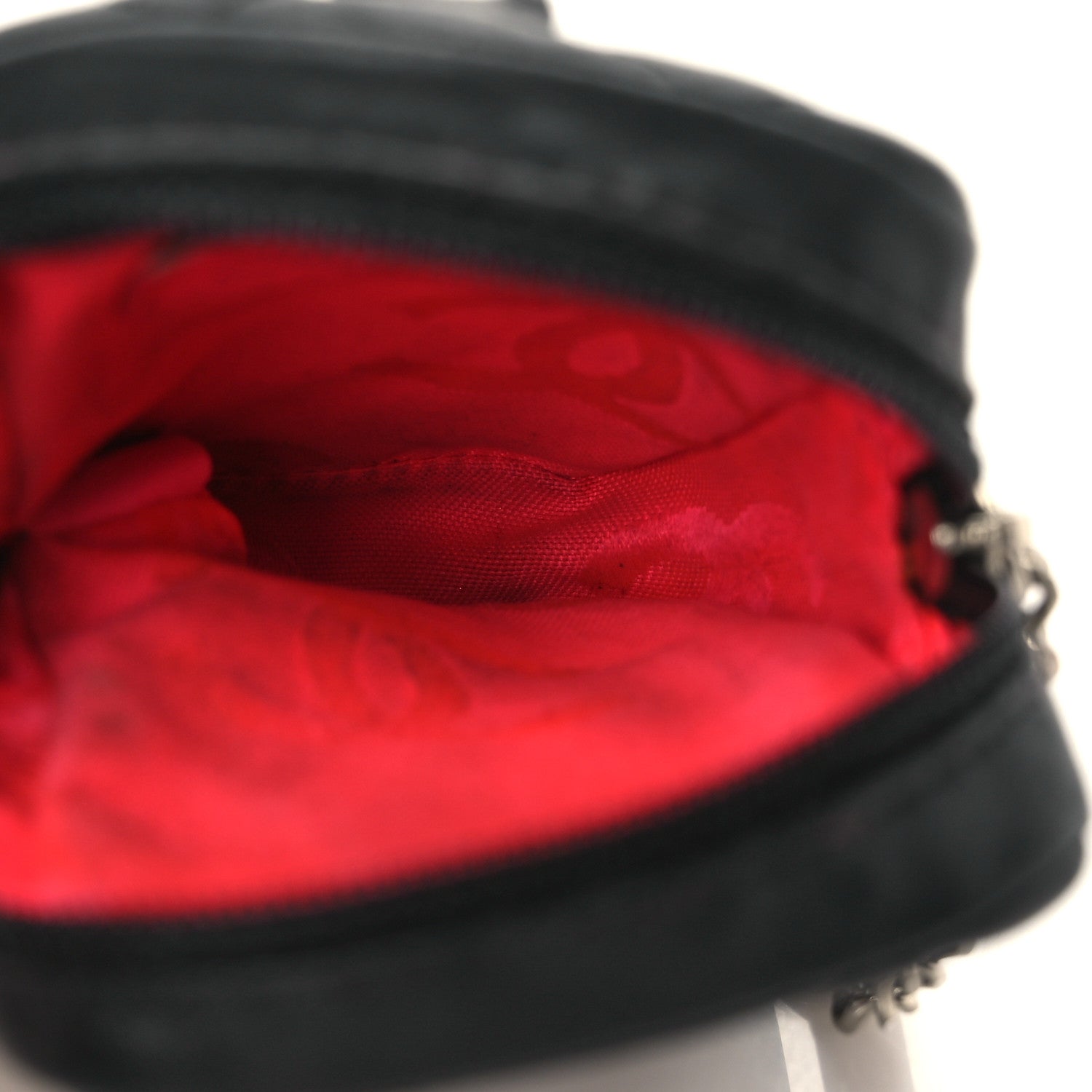 Chanel Calfskin Quilted Cambon Zip Around Cosmetic Pouch Black 5 of 11