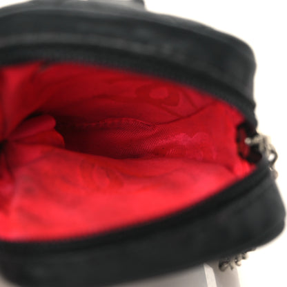Chanel Calfskin Quilted Cambon Zip Around Cosmetic Pouch Black 5 of 11