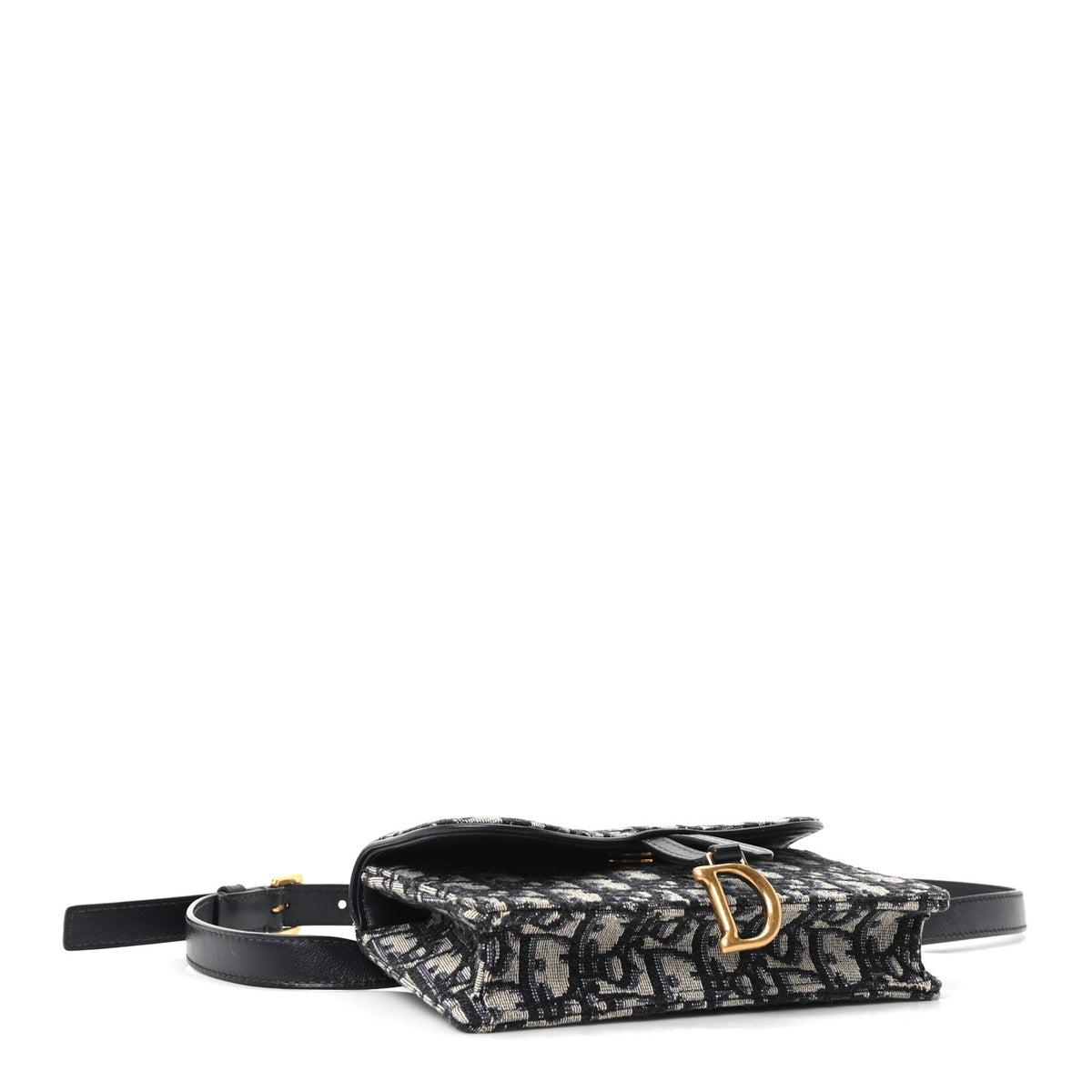 Christian Dior Oblique Saddle Belt Bag Blue 4 of 10