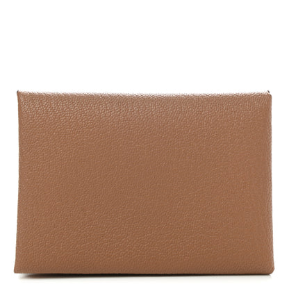 Hermes Chevre Mysore Verso Calvi Duo Card Case Quebracho Mauve Sylvestre 1 of 8