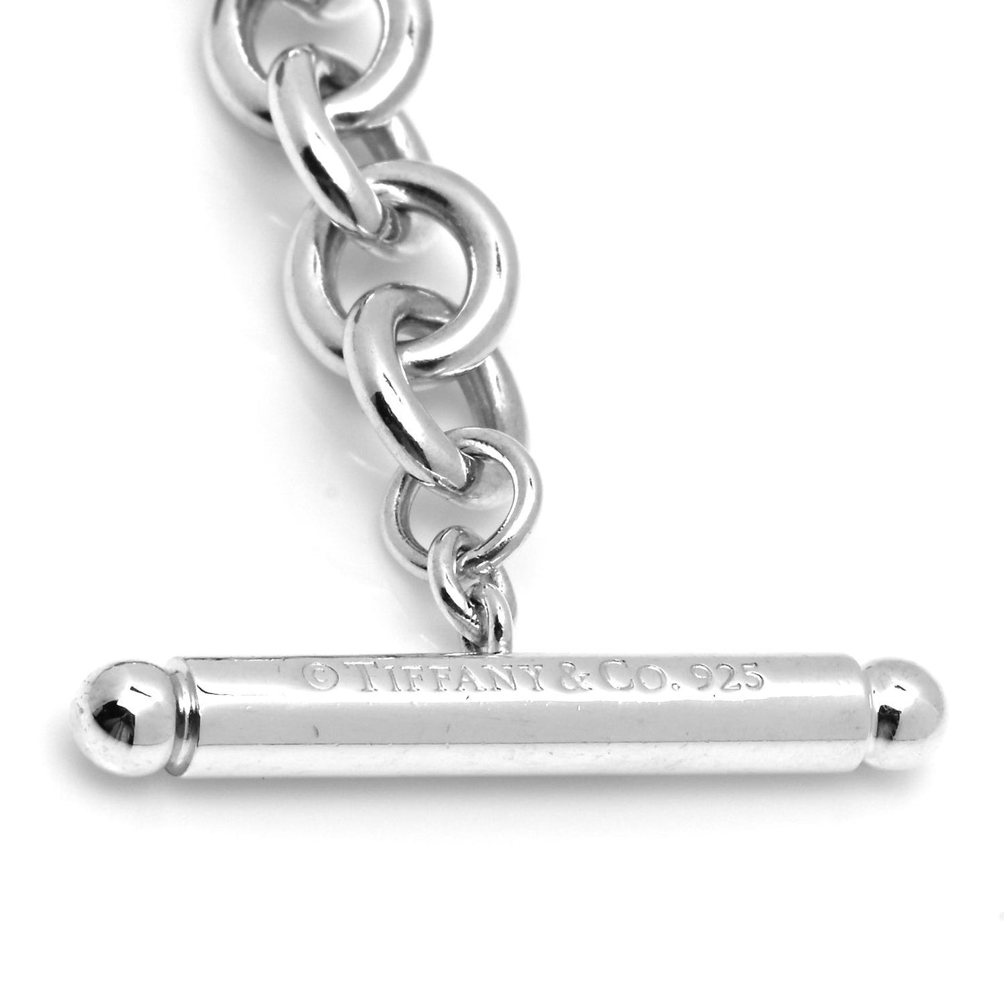 Sterling Silver Turquoise Chalcedony Charm Toggle Bracelet