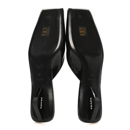 Prada Vernice Modellerie Mules 39 Black 6 of 8