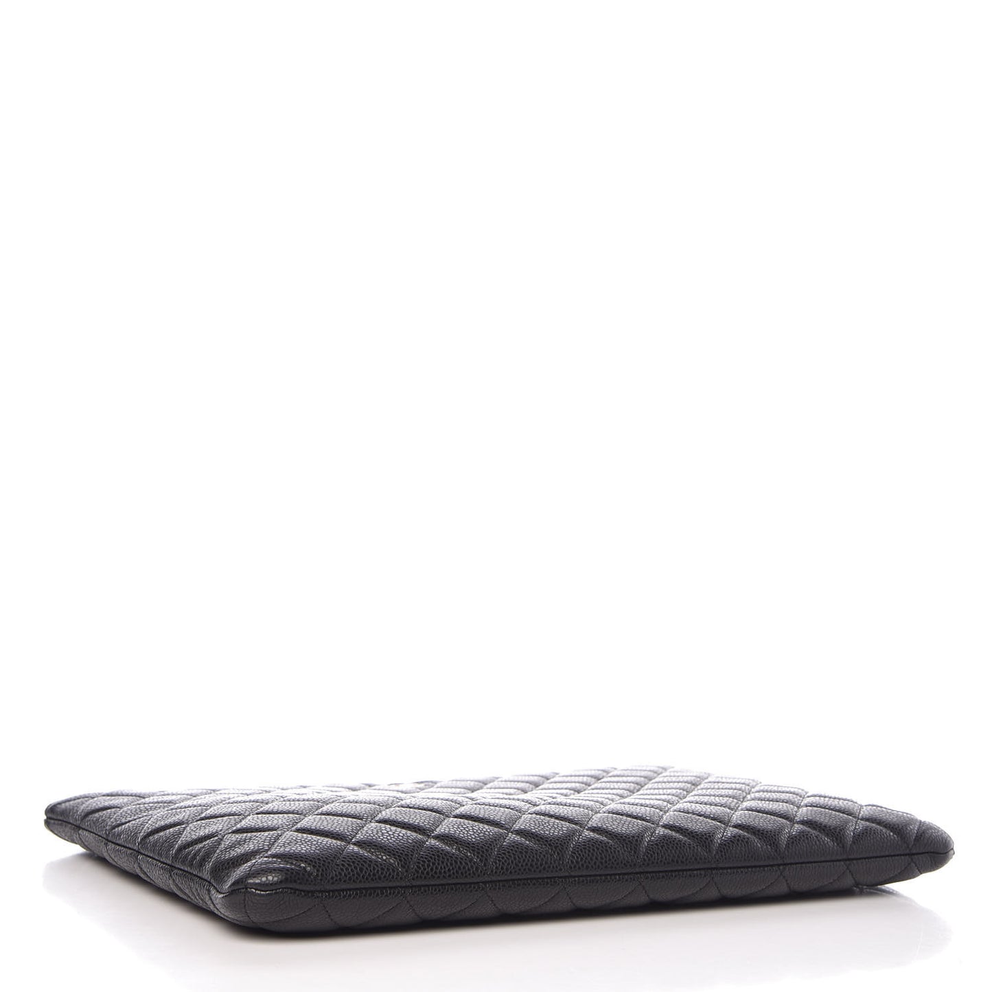 Caviar Quilted Large Cosmetic Case Black