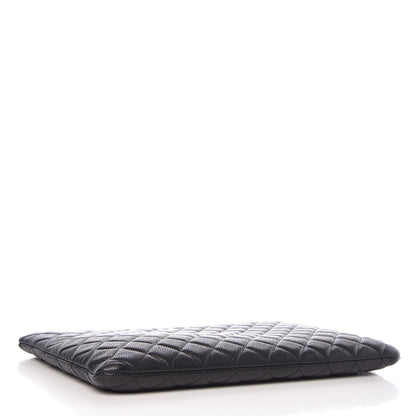 Chanel Caviar Quilted Large Cosmetic Case Black 4 of 11