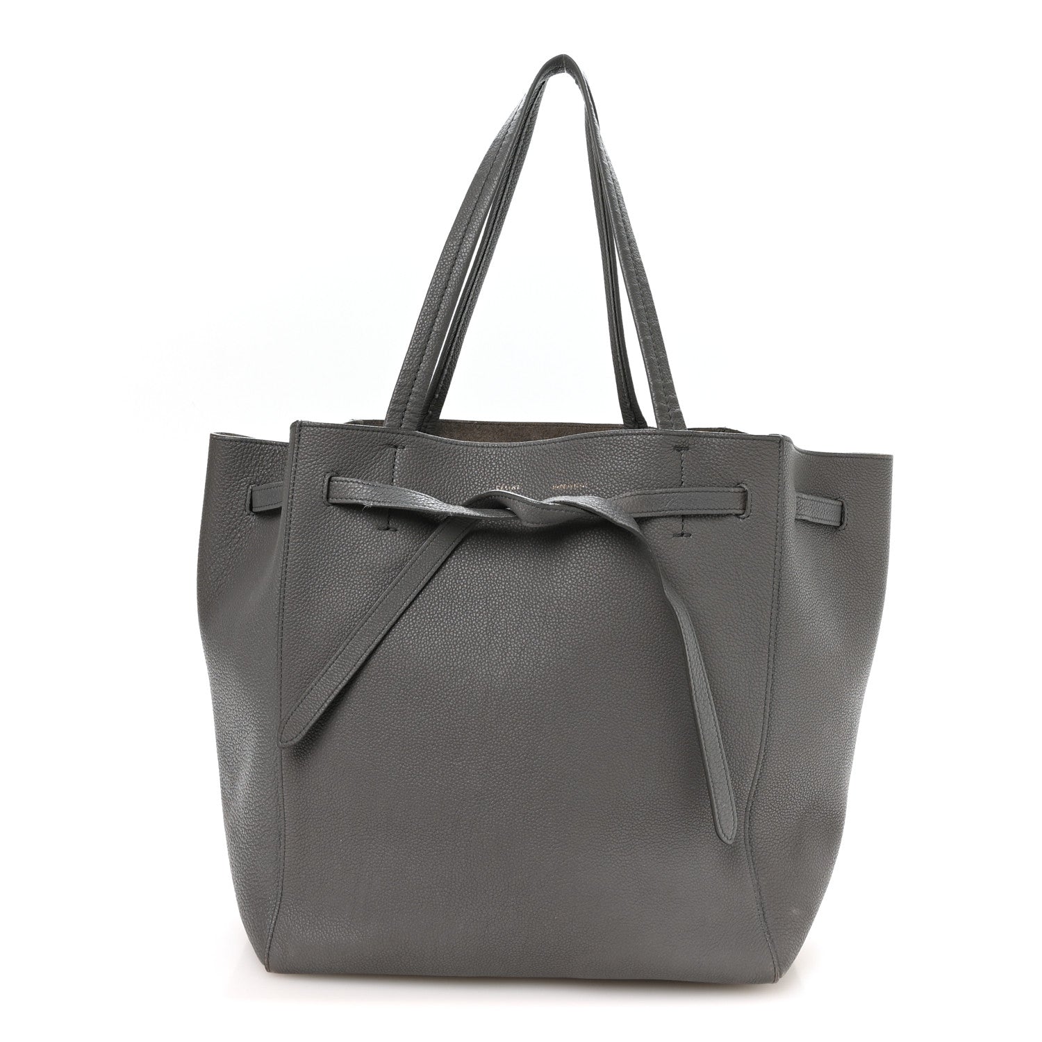 Celine Soft Grained Calfskin Medium Belt Cabas Phantom Grey 1 of 11