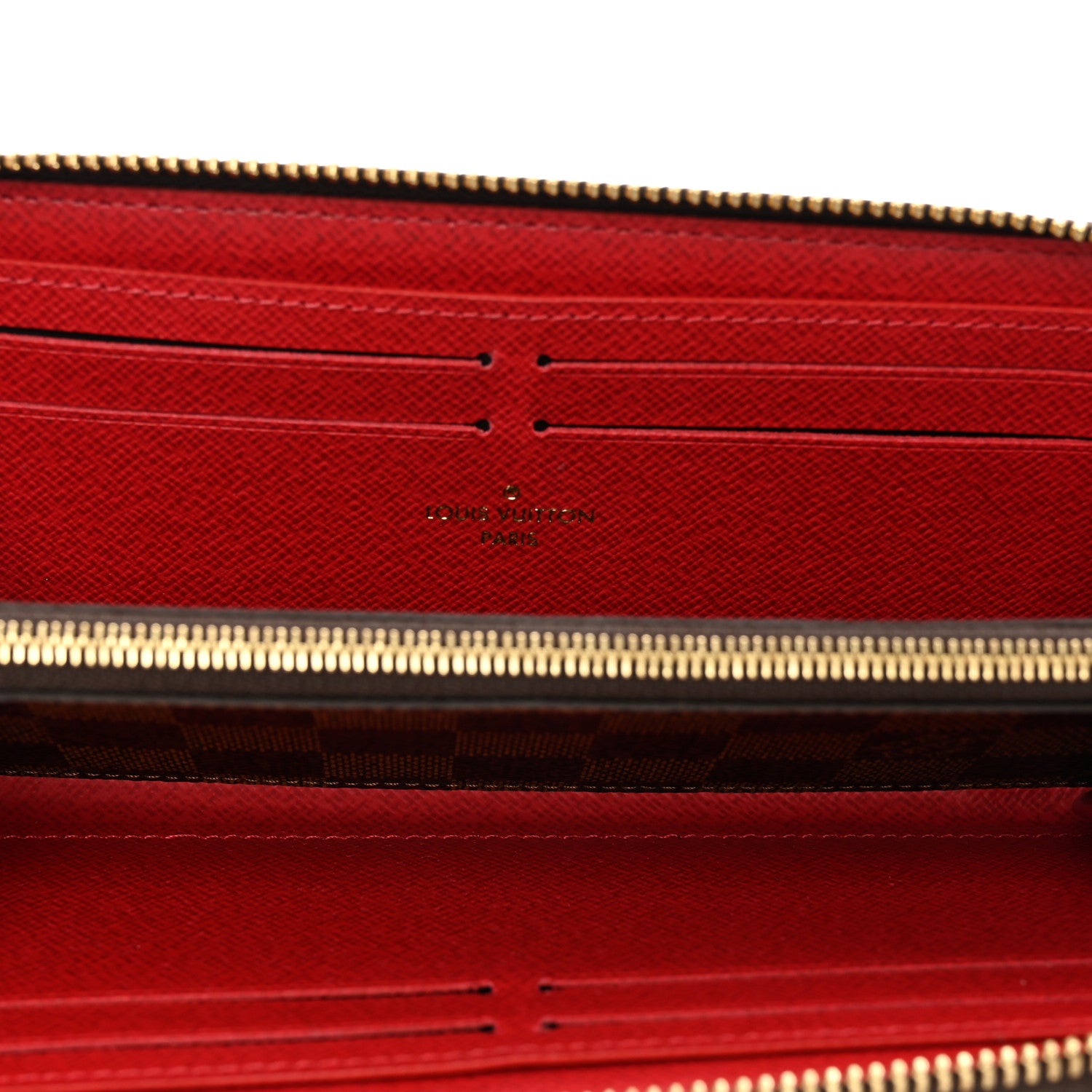 Louis Vuitton Damier Ebene Clemence Wallet Cherry 5 of 8