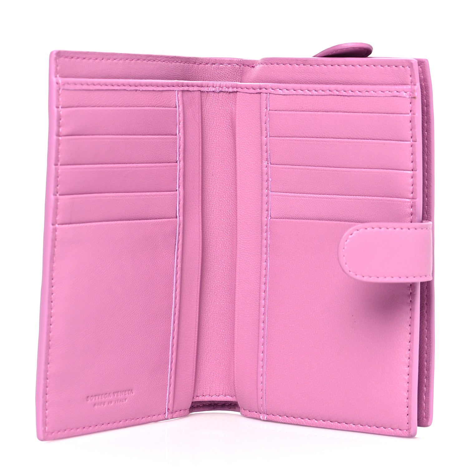 Bottega Veneta Nappa Intrecciato Continental Snap Wallet Peony 5 of 9