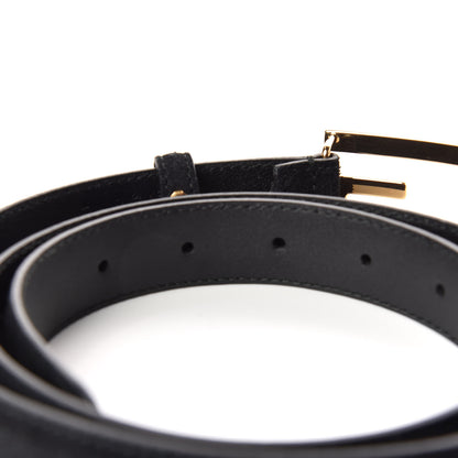 Gucci Suede Icaro G Cube 25mm Belt 85 34 Black 4 of 5