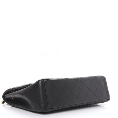 Chanel Lambskin Quilted Jumbo Single Flap Black 4 of 14
