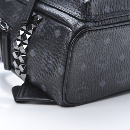 MCM Visetos Side Stud Mini Stark Backpack Black 8 of 9