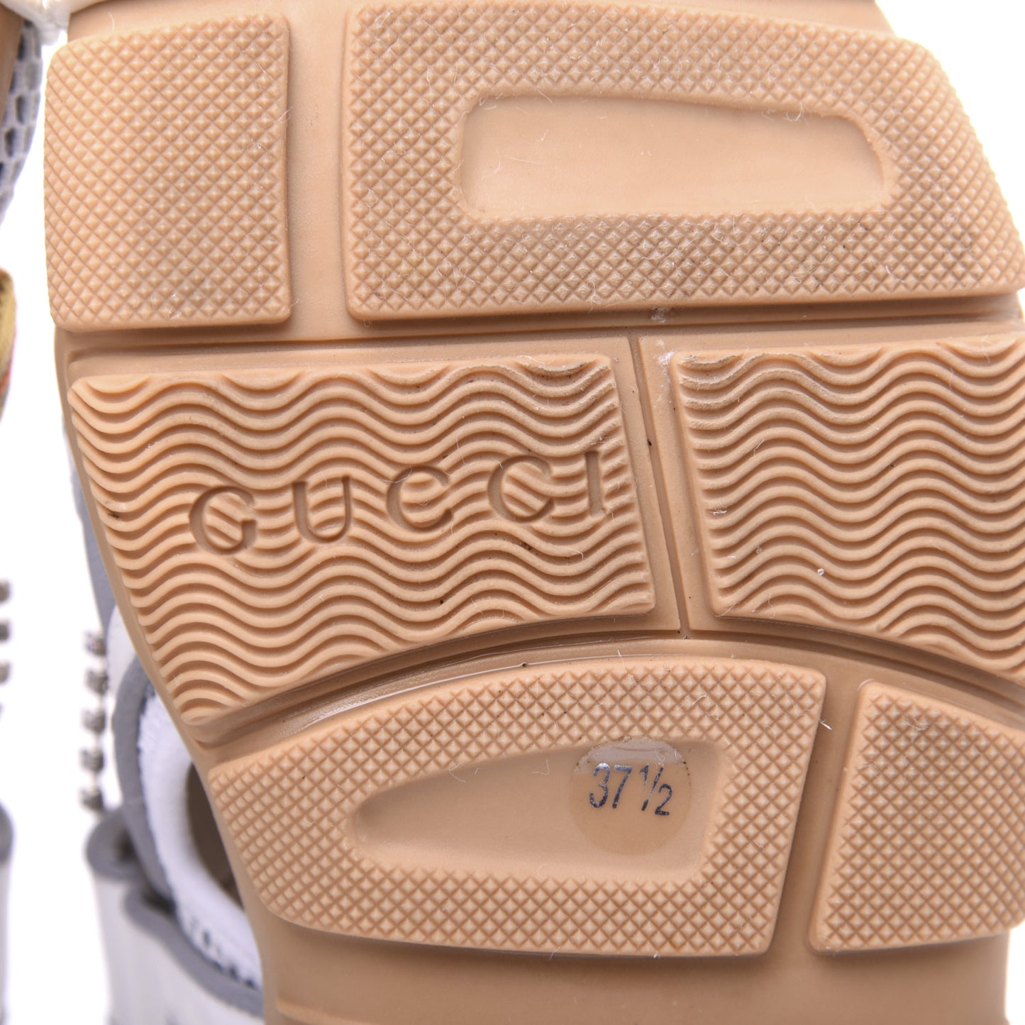 Mesh Fabric Tinsel Sport Sandals 37.5 White Silver
