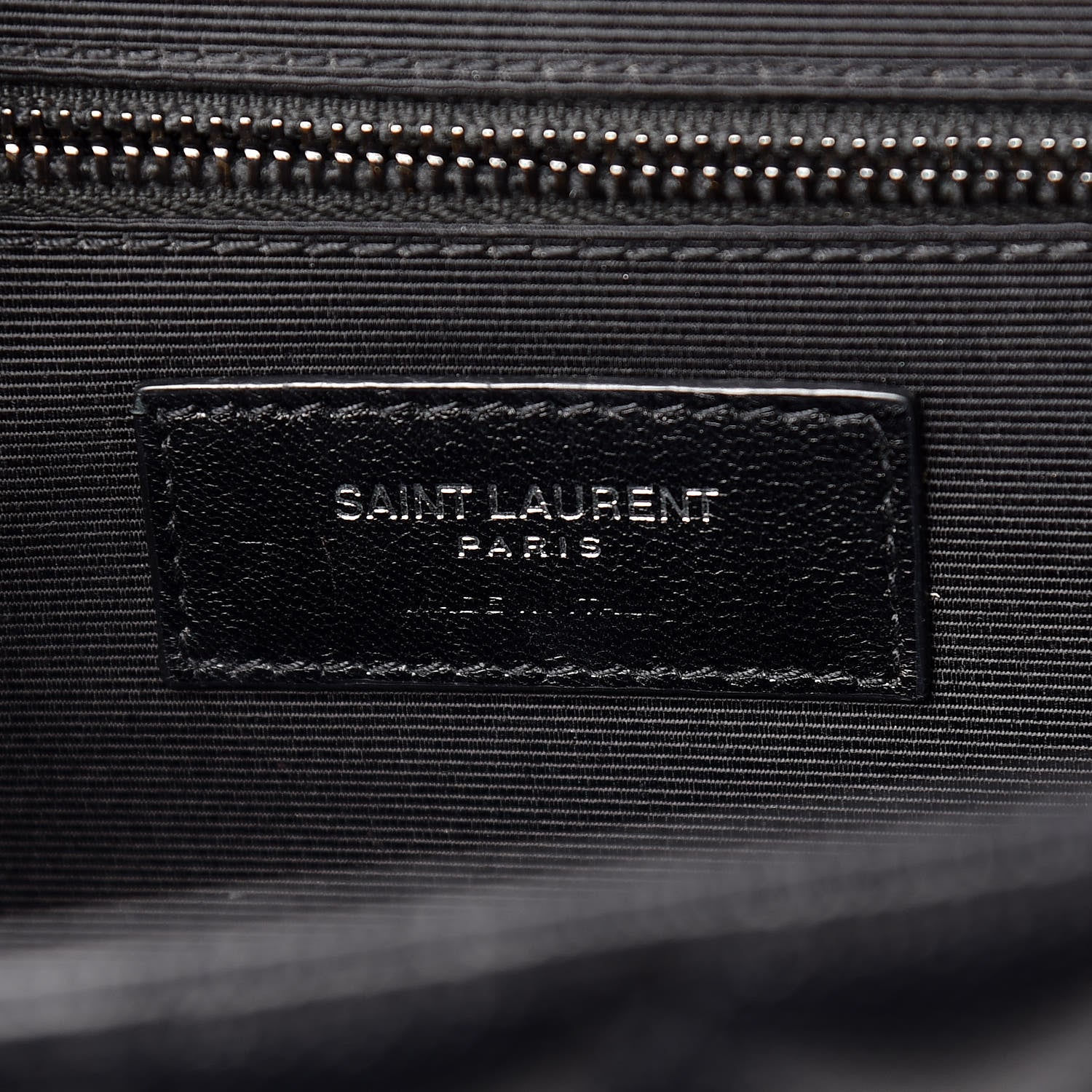Saint Laurent Grain De Poudre Textured Mixed Matelasse Large Triquilt Monogram Monochrome Satchel Black 6 of 12