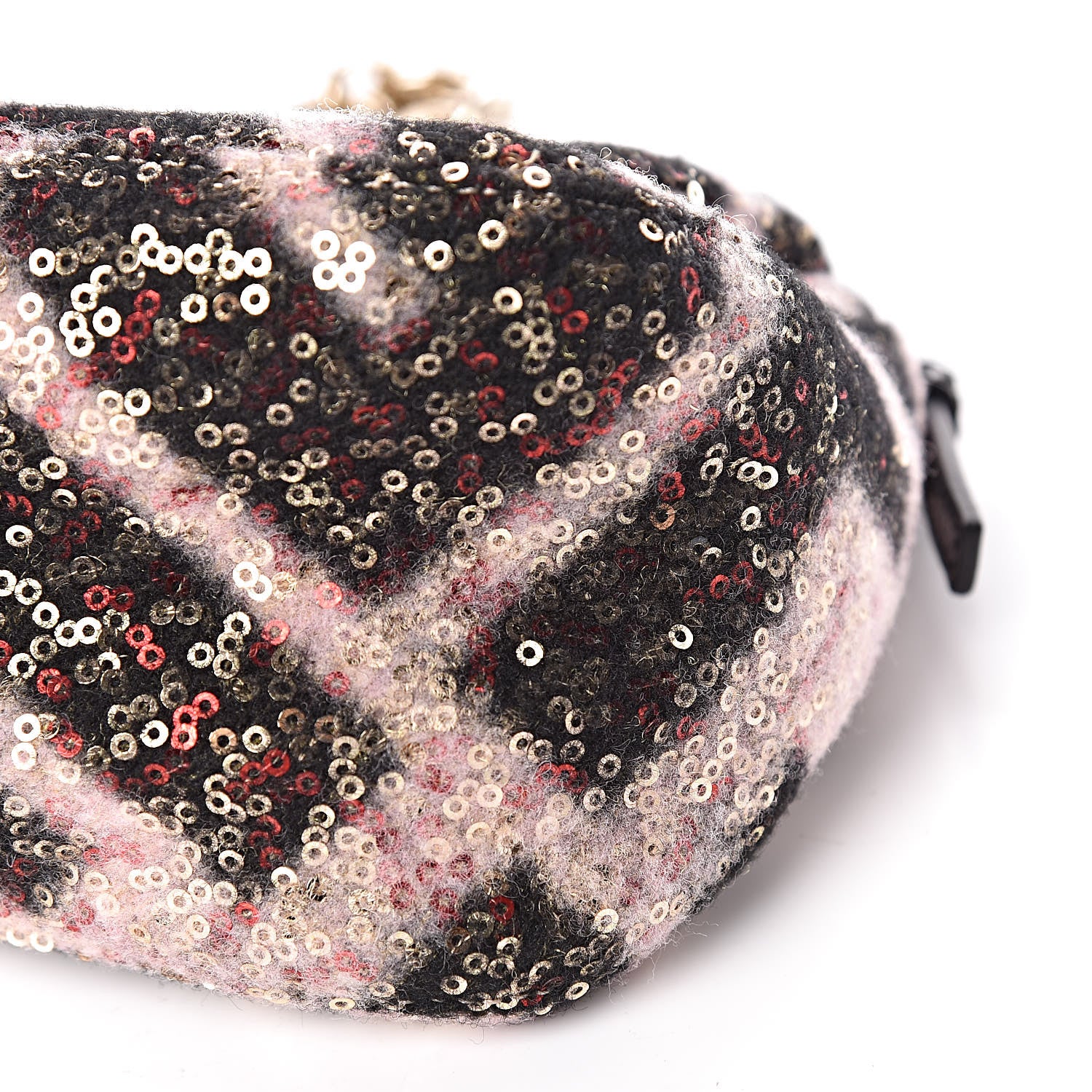 Fendi Wool Sequin Macro FF Diagonal Mini Mama Baguette 10 of 10