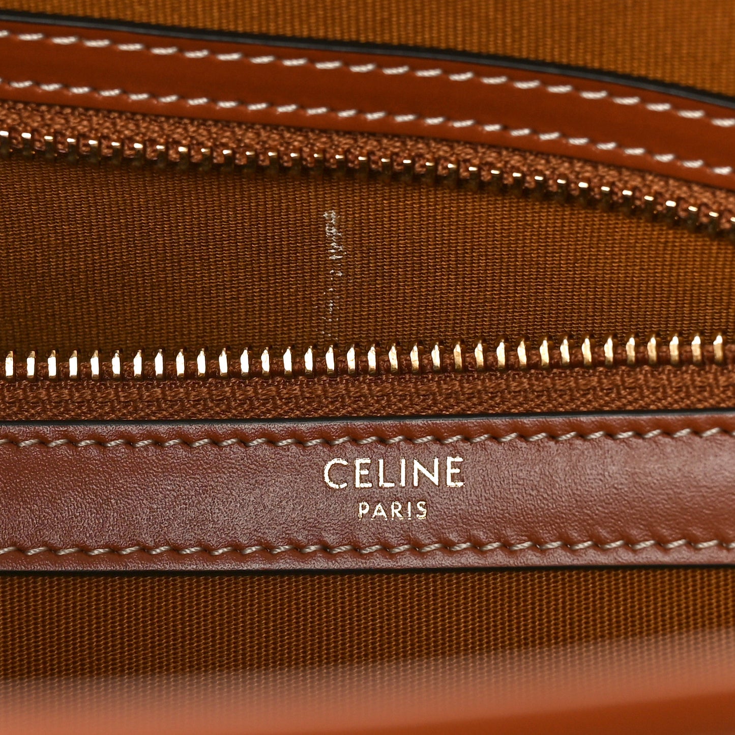 Triomphe Canvas Calfskin Horizontal Cabas Tan