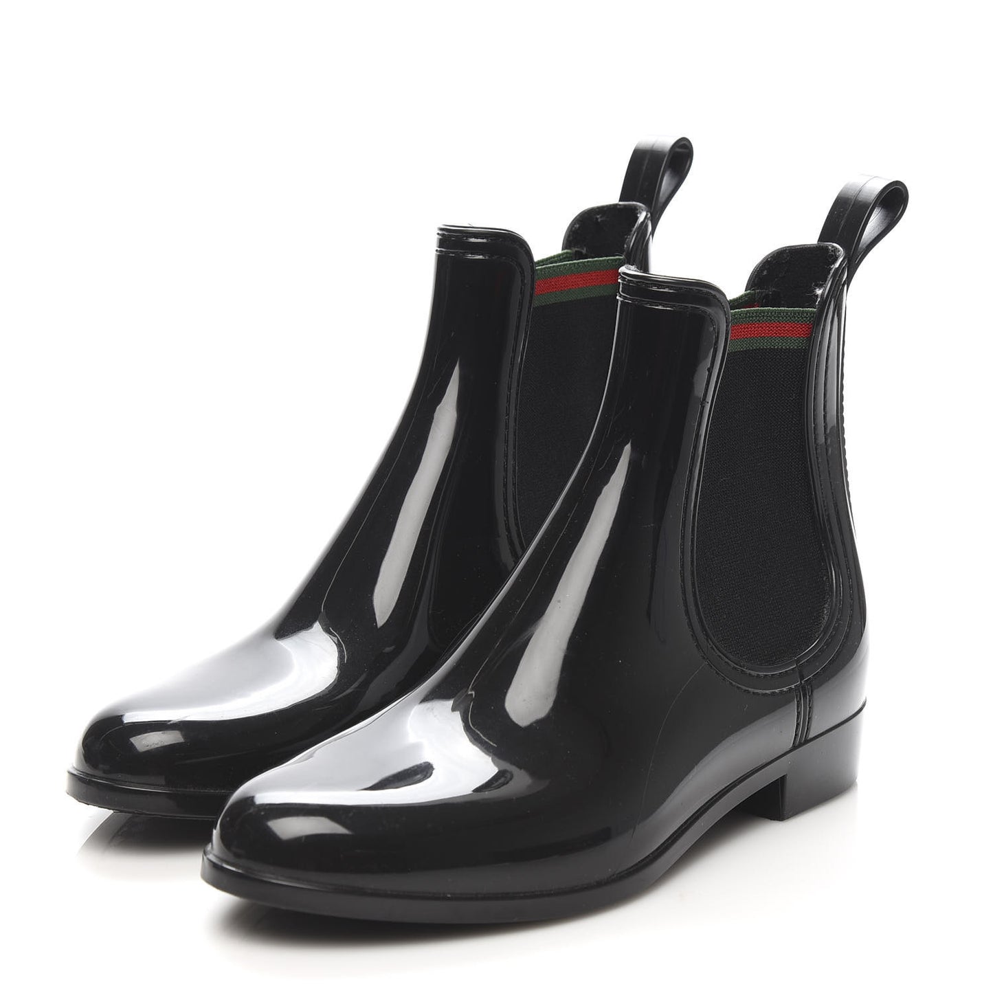 Rubber Womens Web Ankle Boots 8 Black
